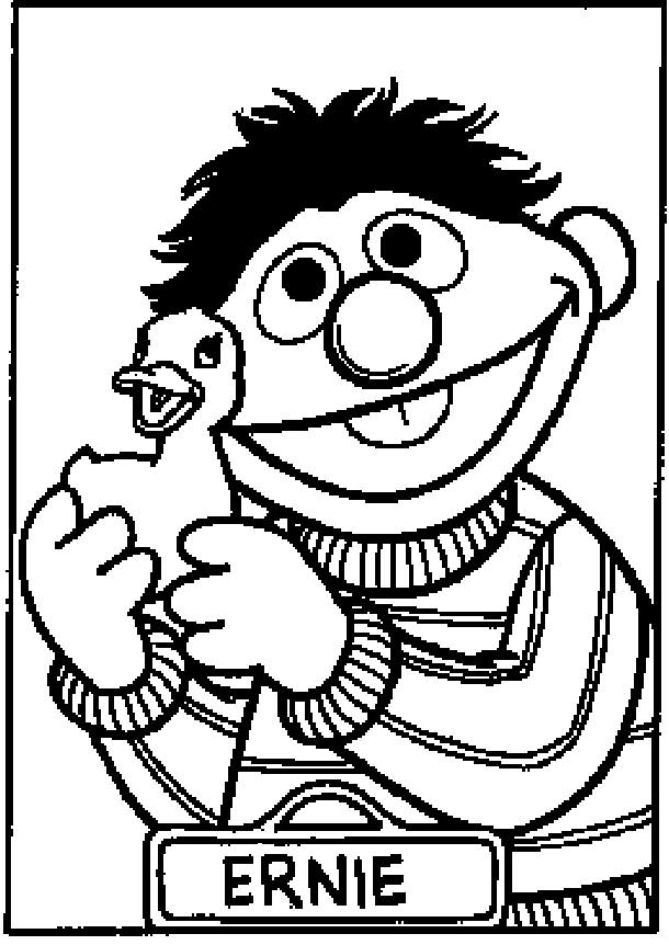 Ernies Rubber Duck Coloring Page