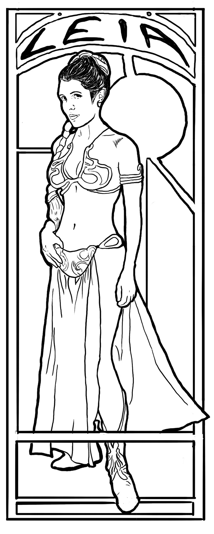 Princess Leia Coloring Pages.