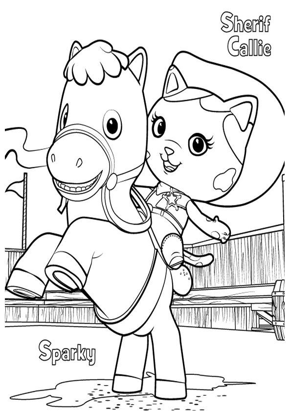 Sheriff Callie And Sparky Coloring Pages
