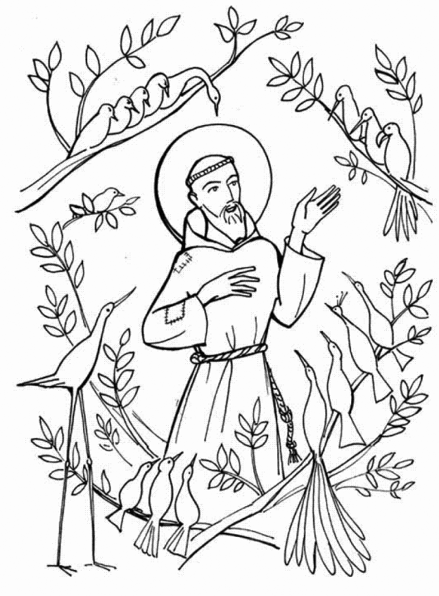 St Francis Coloring Page