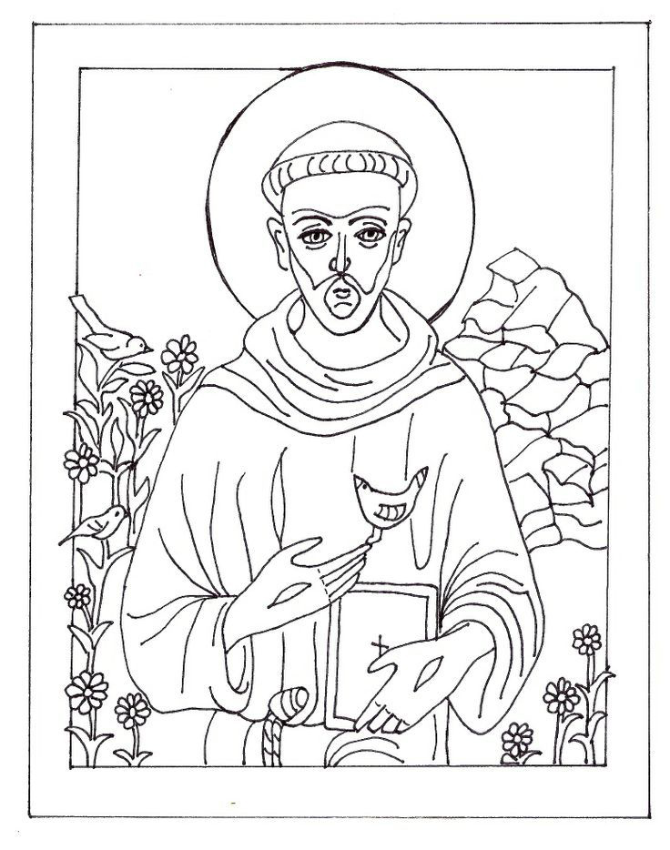 St Francis Coloring Page