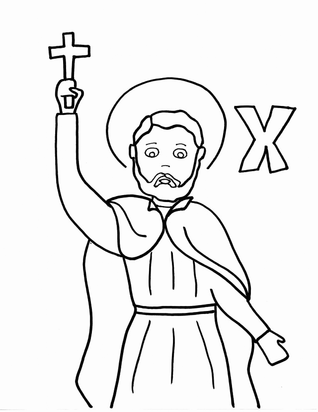 St Francis And Cross Coloring Pages
