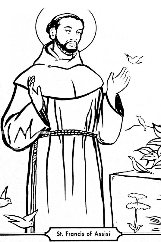 St Francis Of Assisi Printable Coloring Pages