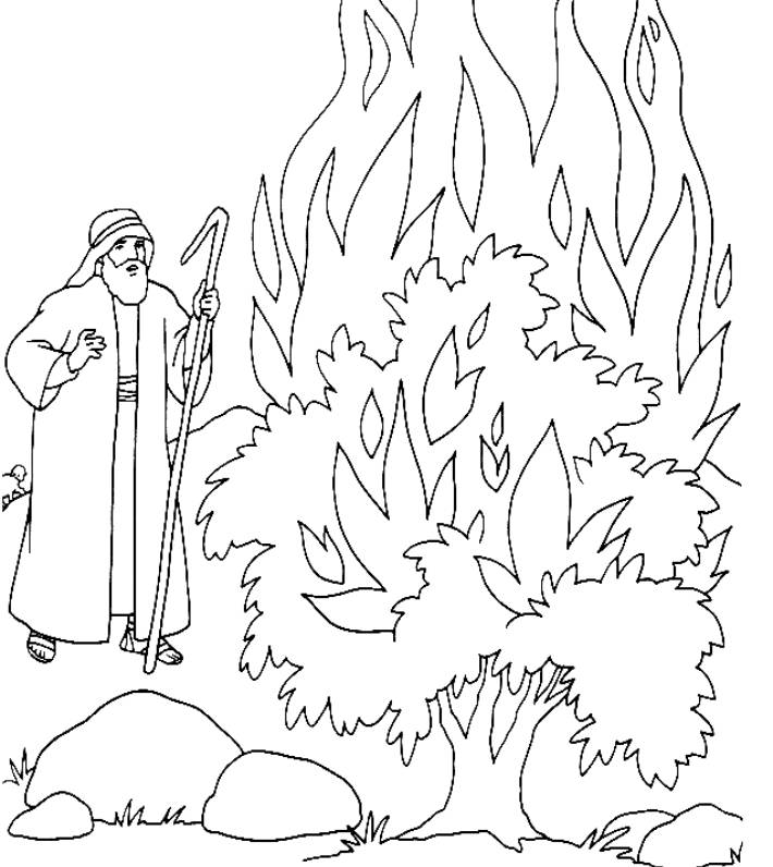 Burning Bush Coloring Pages