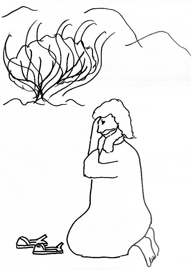 burning bush coloring pages