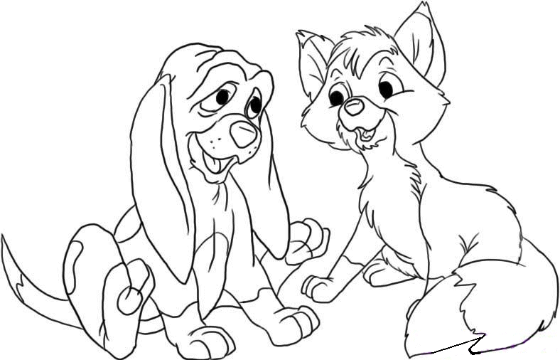 Fox and the Hound Coloring Pages.