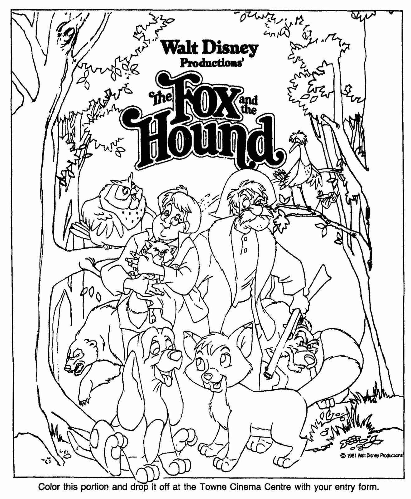 Fox And The Hound Movie Coloring Pages