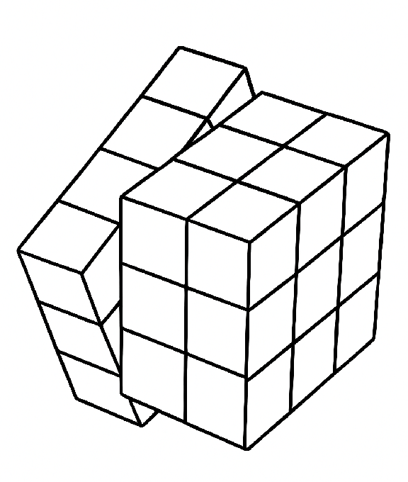 Free Rubiks Cube Coloring Page