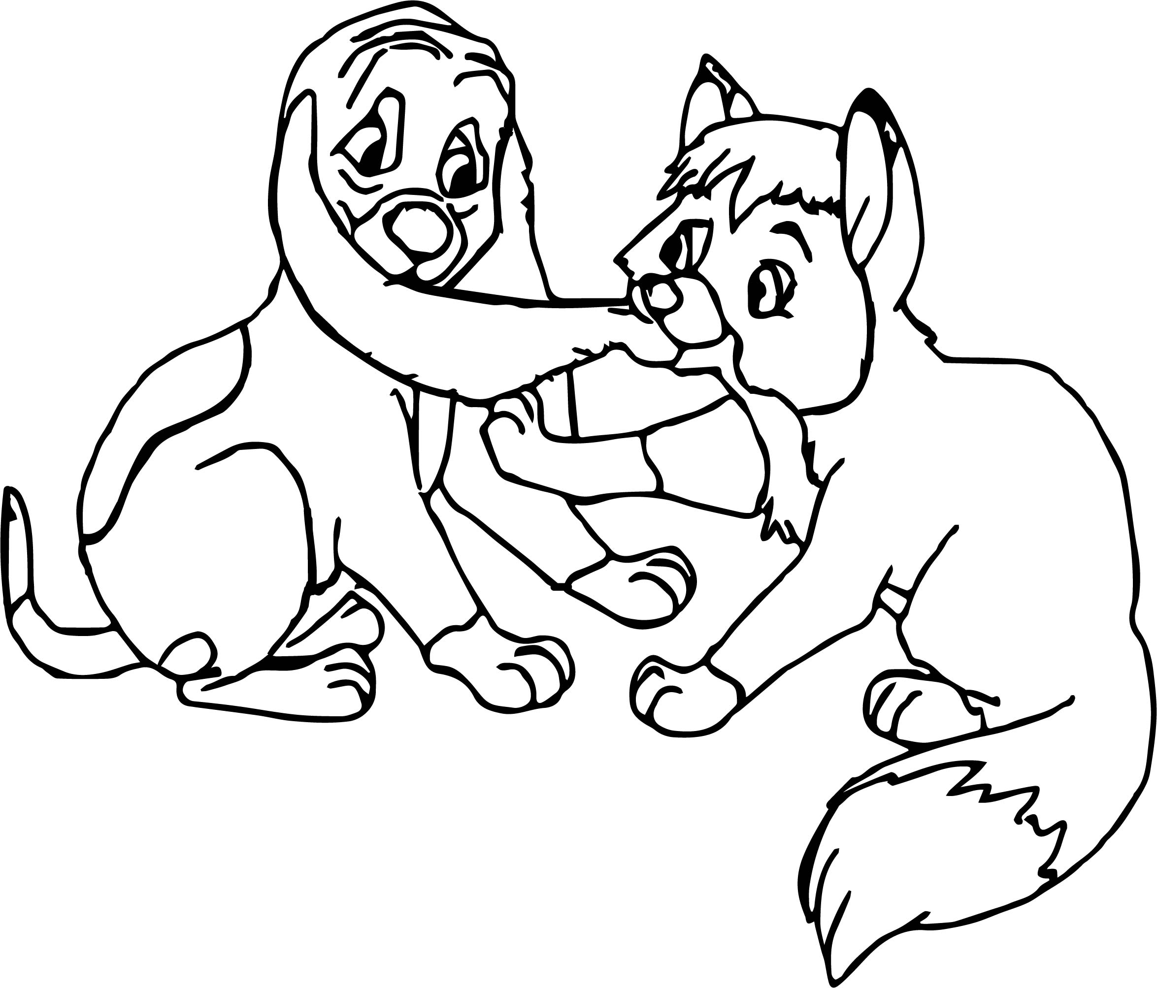 Friends Fox And The Hound Coloring Page