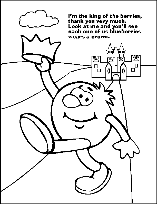 King Blueberry Coloring Page