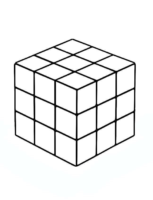Rubiks Cube Coloring Page