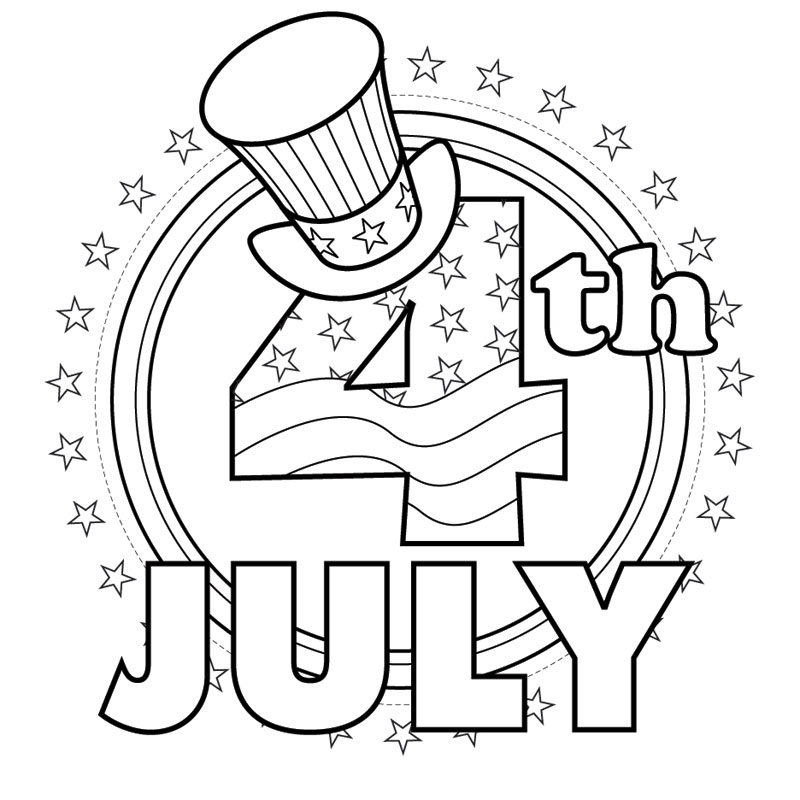4th Of July Independence Day Coloring Page