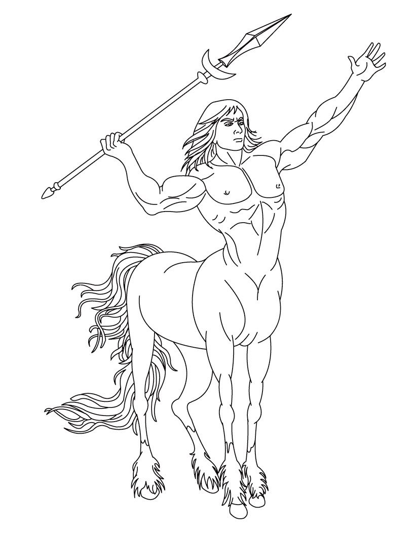 Centaur Greek Mythology Coloring Pages