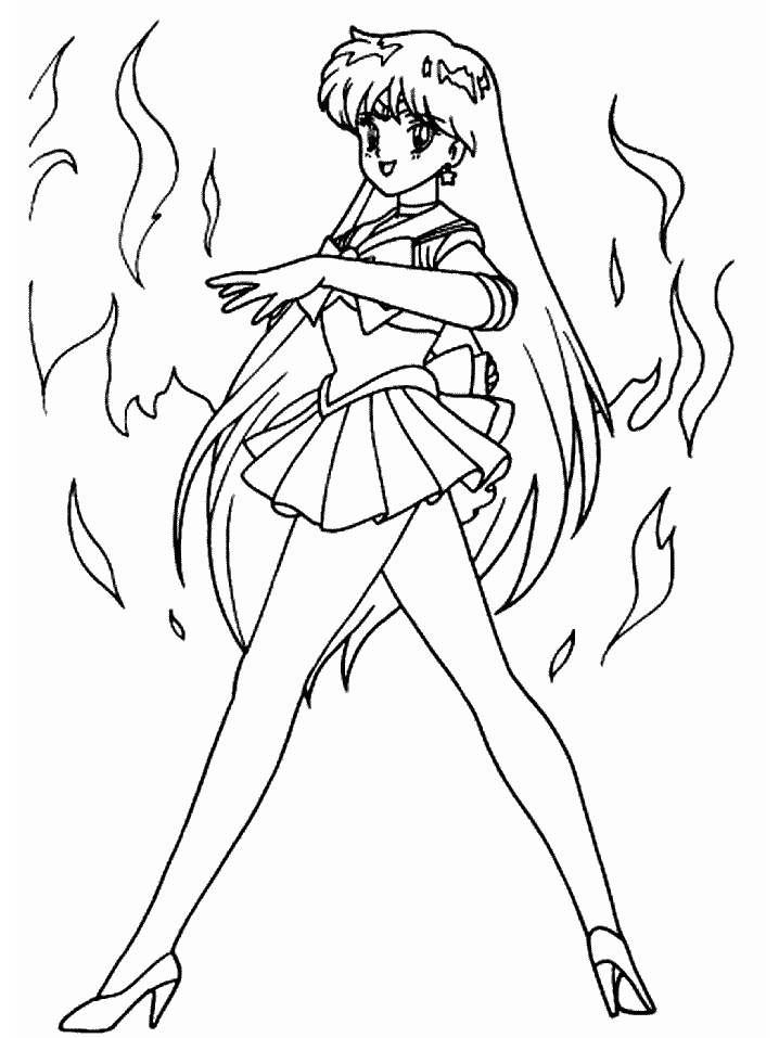 Fun Sailor Mars Coloring Pages