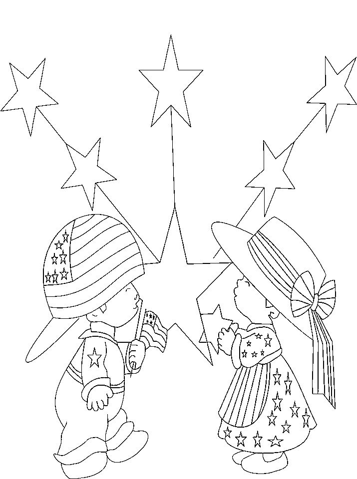 Happy Independence Day Coloring Page
