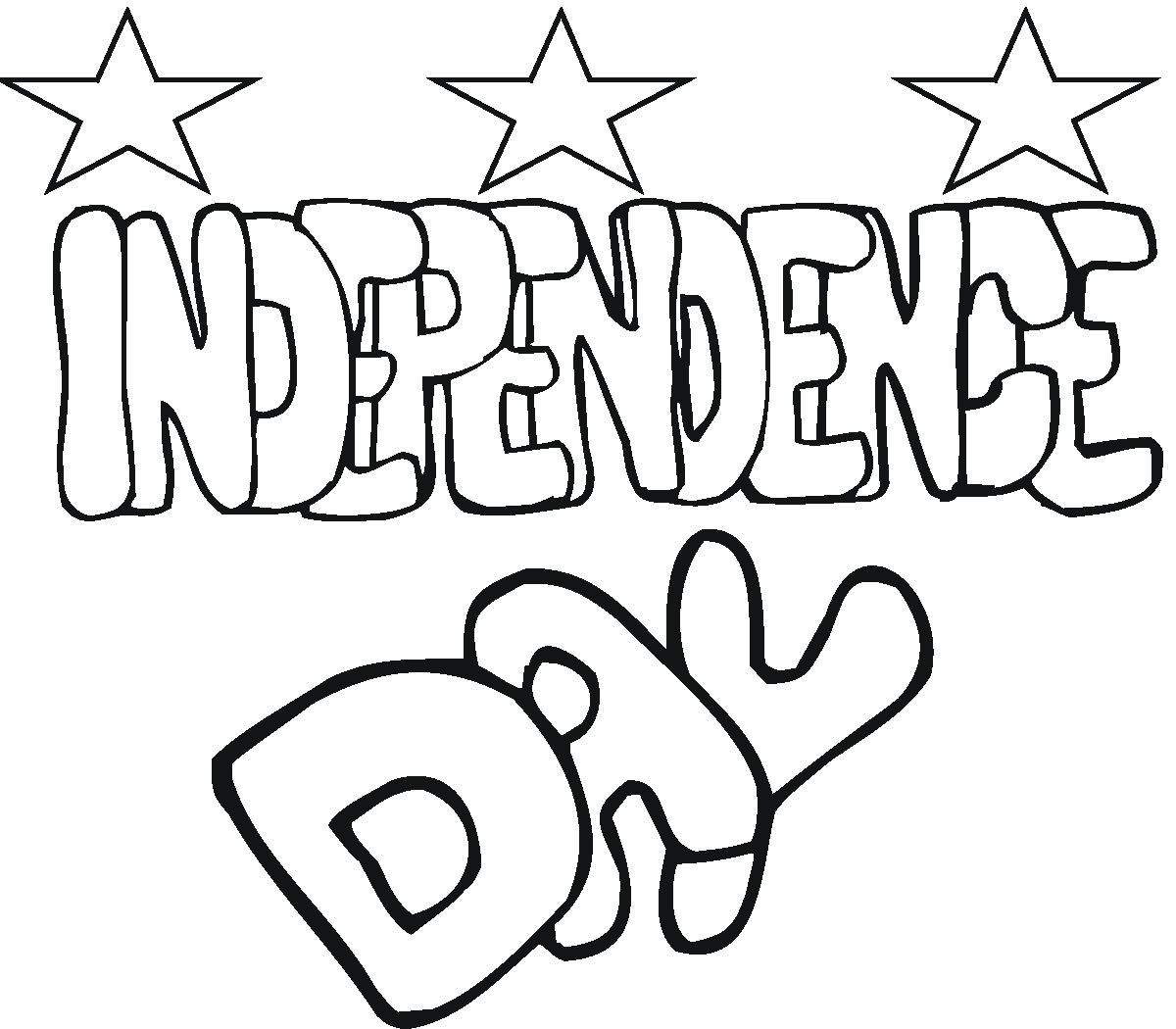 Independence Day Coloring Page.