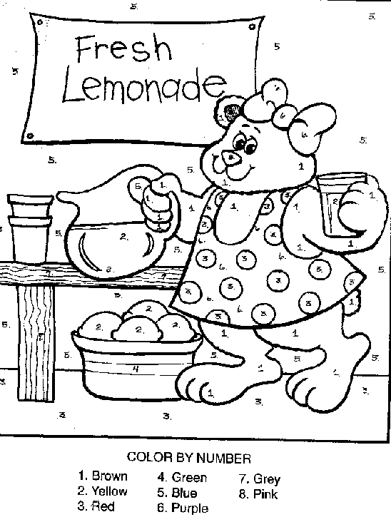 Lemonade Color By Numbers