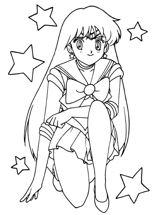 Sailor Mars Coloring Page