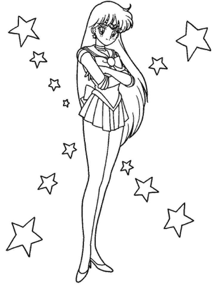 Sailor Mars Coloring Pages