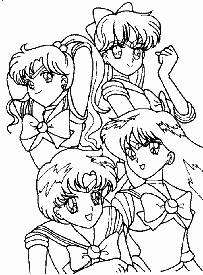 Sailor Moon Characters Coloring