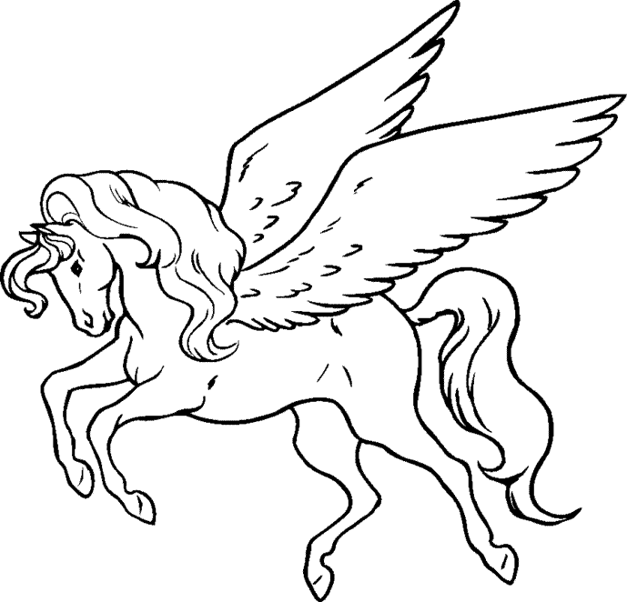 Pegasus Greek Mythology Coloring Pages