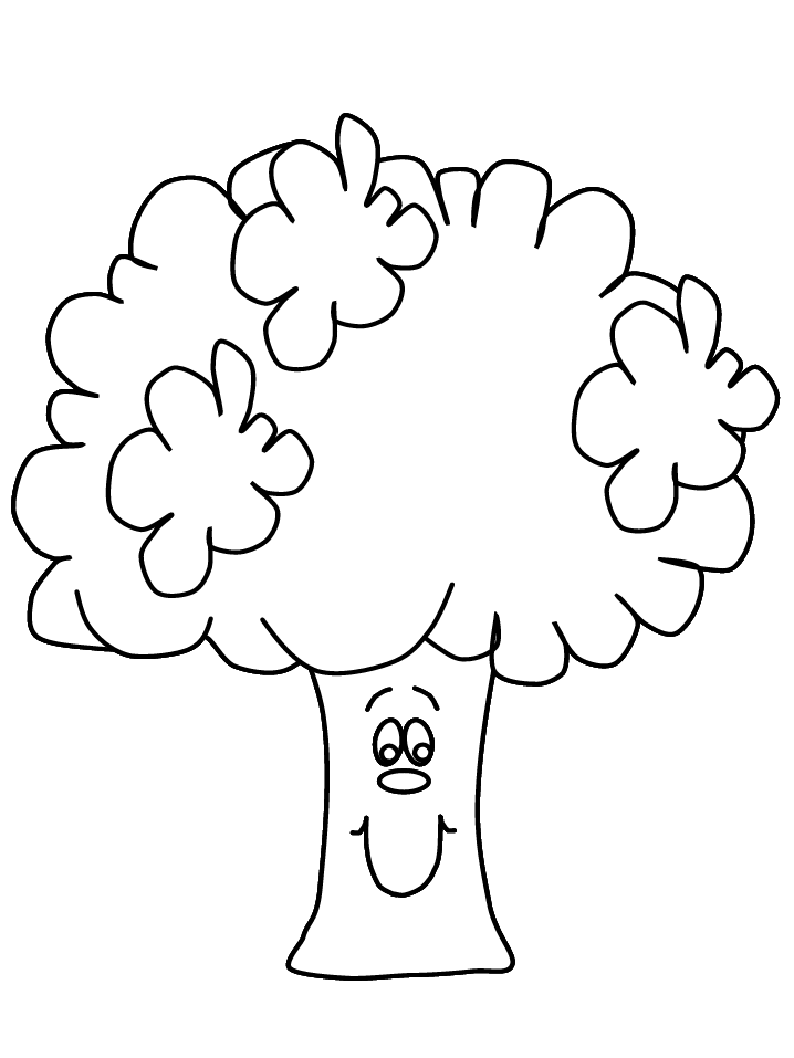 Adorable Broccoli Coloring Pages