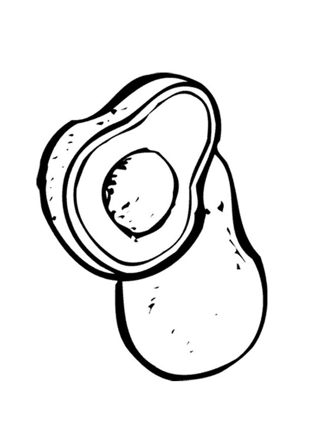 Avocado Coloring Pages