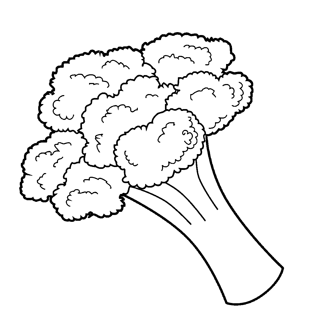 Broccoli Stalk Coloring Pages