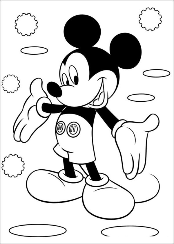 Cute Mickey Mouse Clubhouse Coloring Page