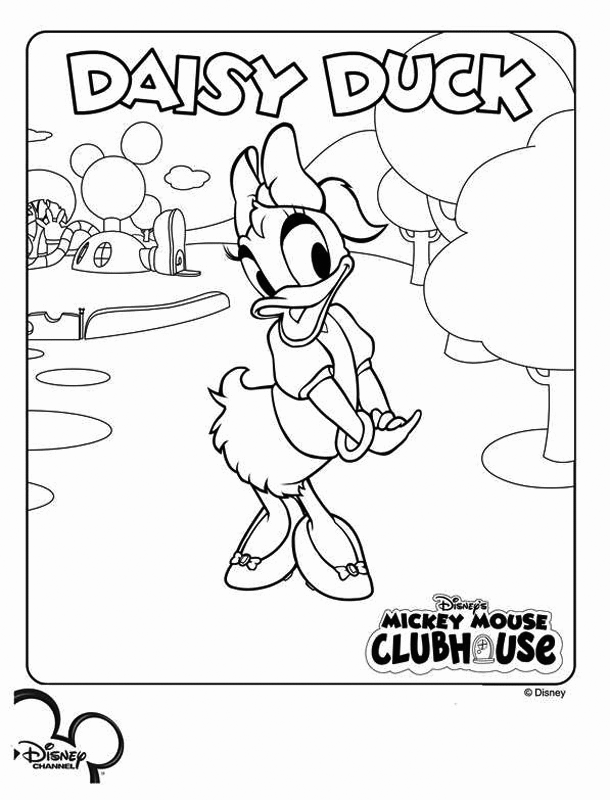 Daisy Duck Mickey Mouse Clubhouse Coloring Page