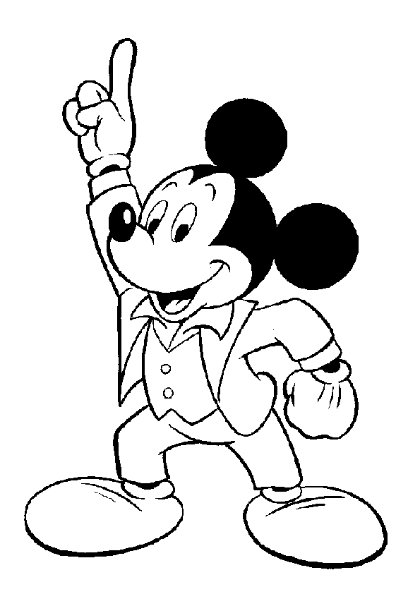 Disco Mickey Mouse Clubhouse Coloring Page