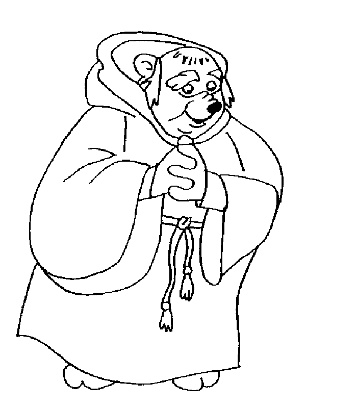 Friar Tuck Robin Hood Coloring Pages