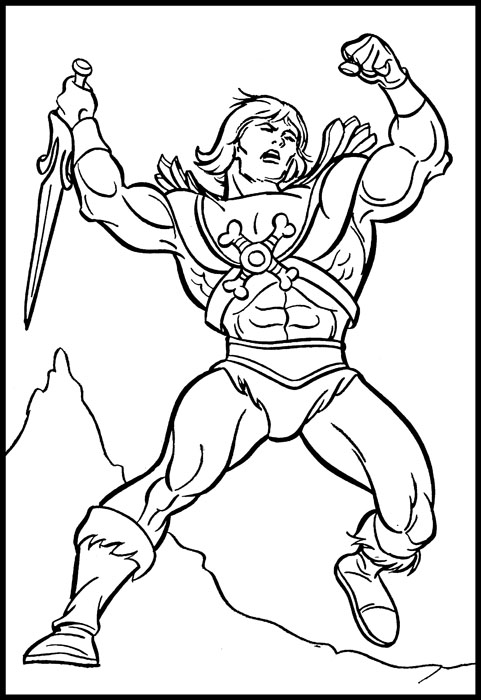 coloring page He-Man instant download boy MOTU Skeletor Masters of the Universe girl cartoon fun kids project