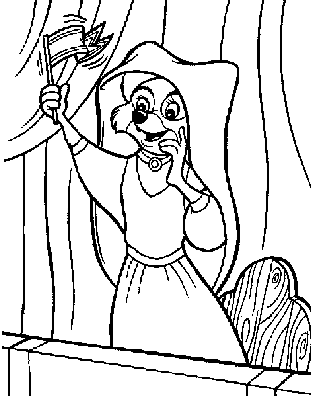Lady Marion Robin Hood Coloring Pages