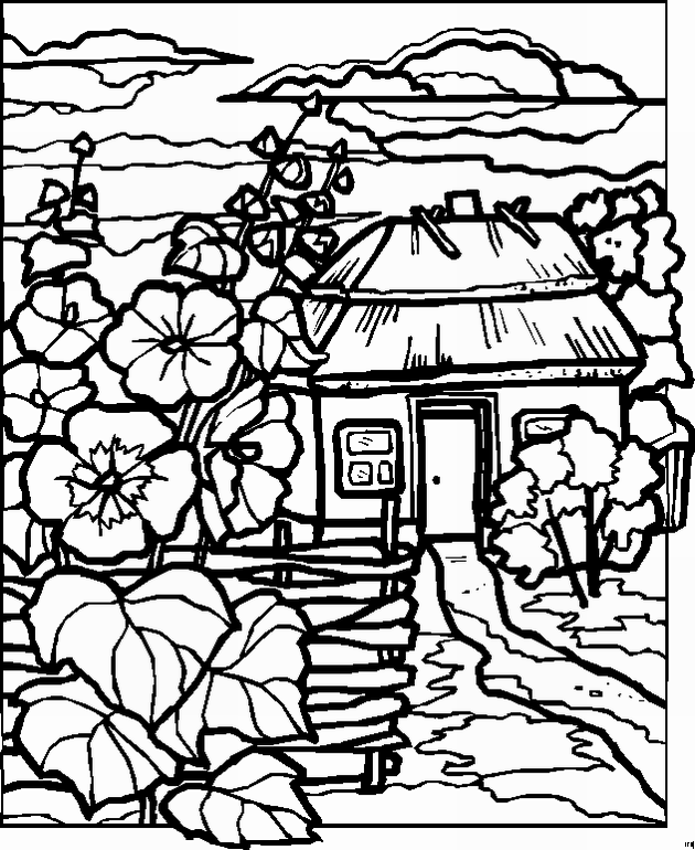 Landscaping Coloring Pages