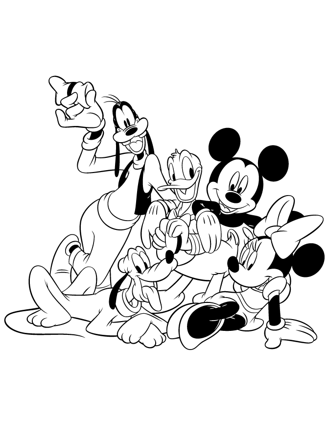 mickey and minnie coloring pages