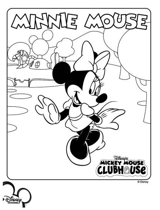 Minnie Mouse Mickey Mouse Clubhouse Coloring Page