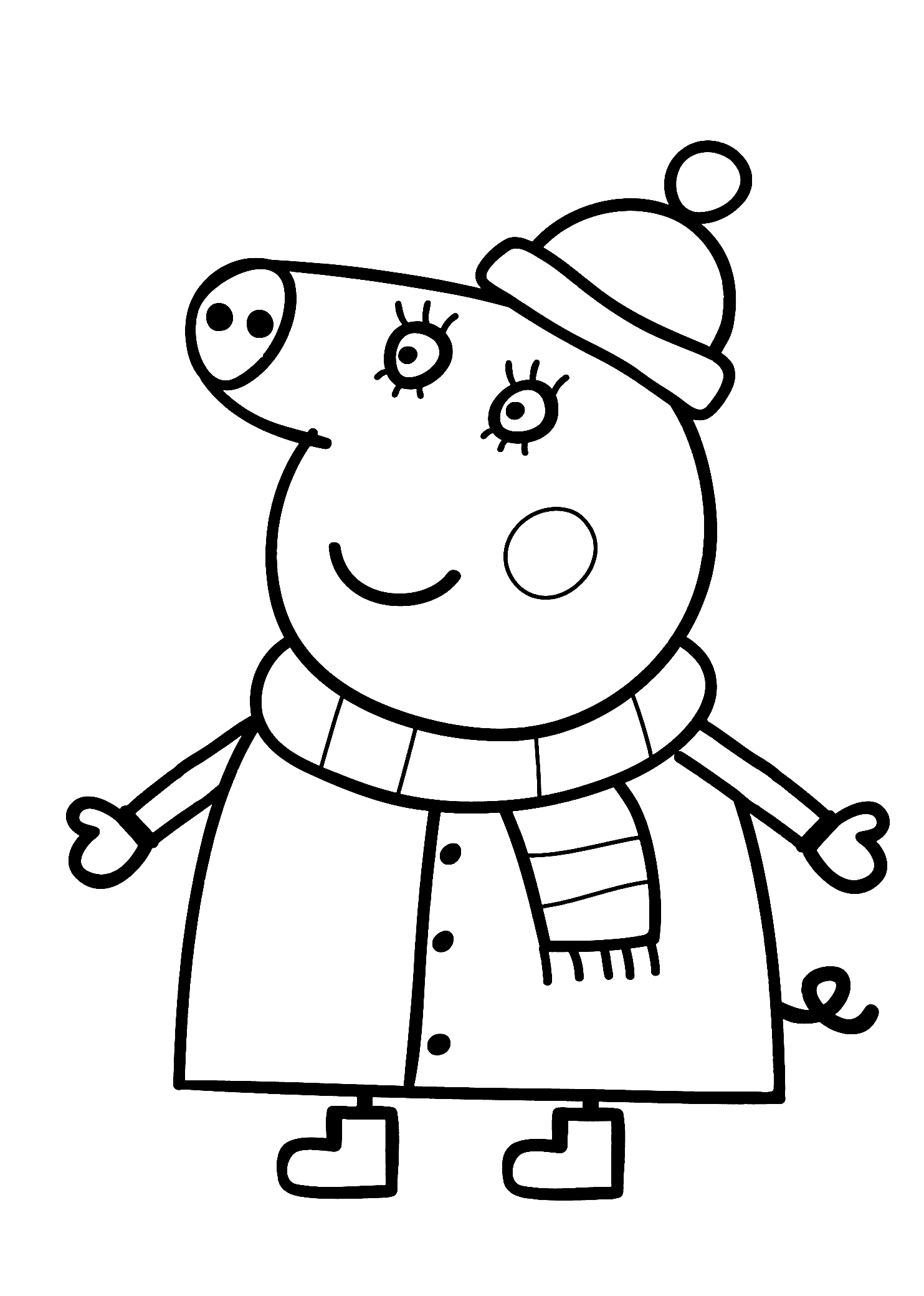 Coloriage Peppa Pig, Coloriage Papa pig