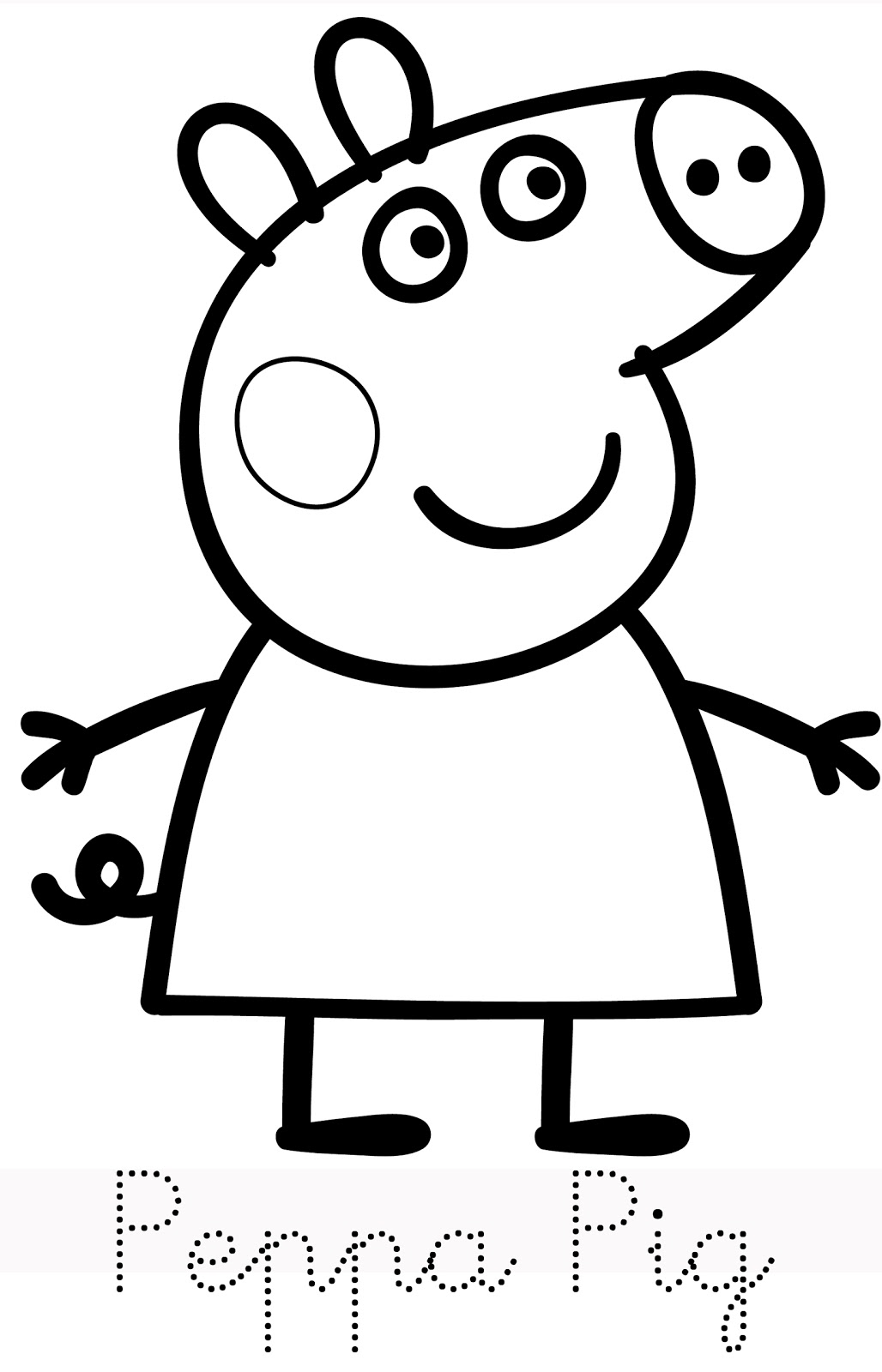 Peppa Pig Printable Coloring Page