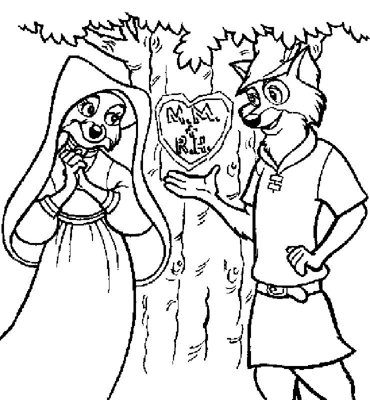 Robin Hood And Maid Marion Coloring Pages