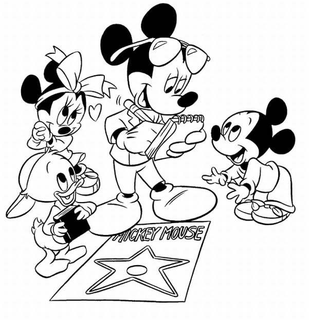 Star Mickey Mouse Clubhouse Coloring Page