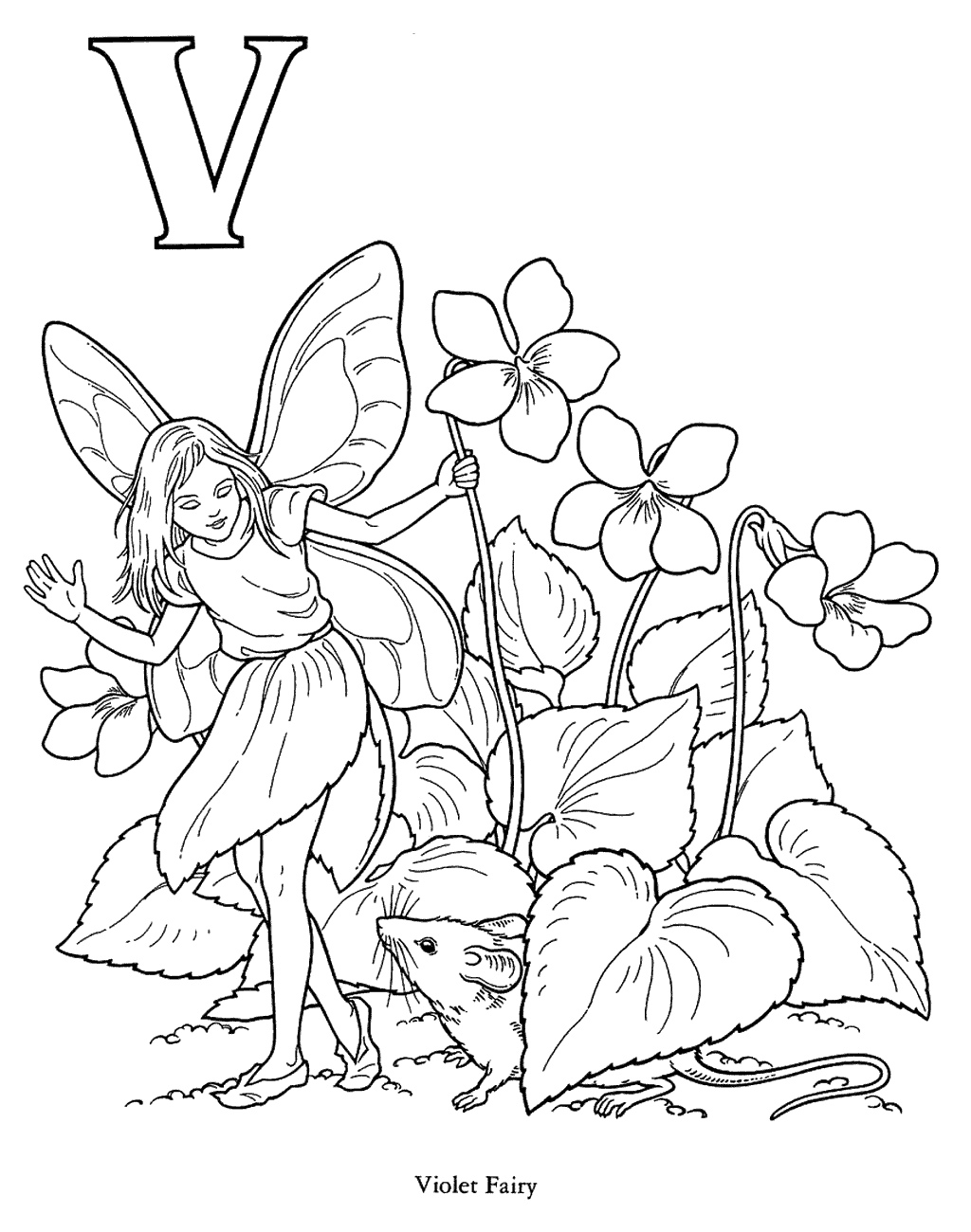 violet coloring page