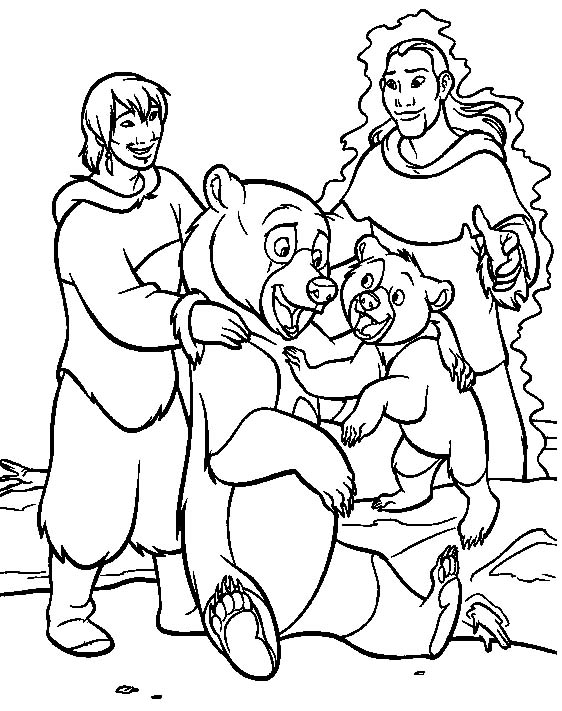 Brother Bear Family Coloring Pages