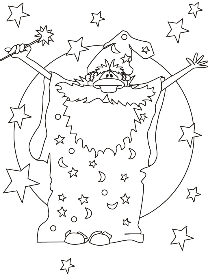 coloring pages magician