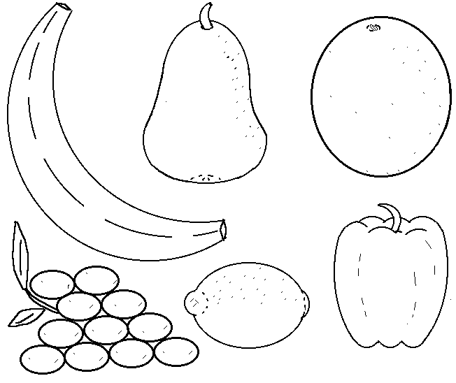 Fruit Coloring Sheet