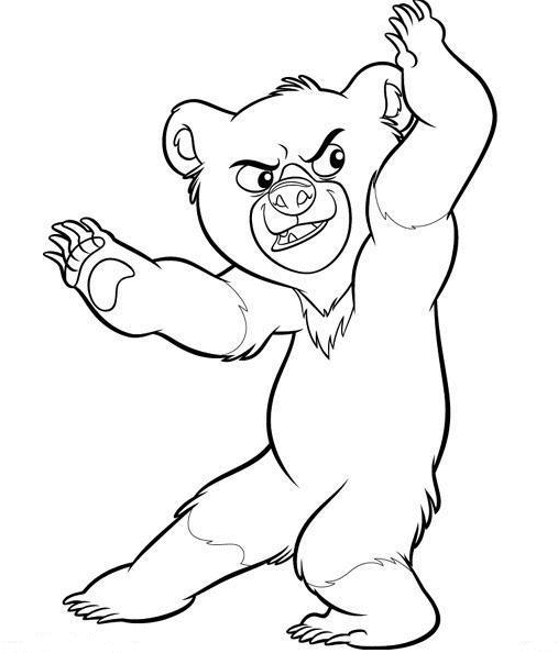 Funny Brother Bear Coloring Pages
