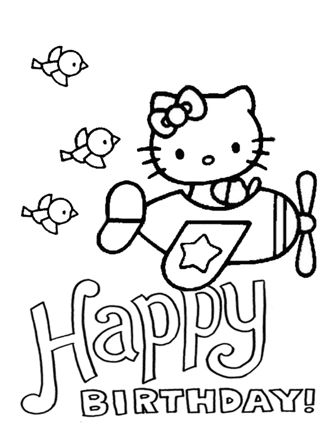 Hello Kitty Birthday Coloring Pages - Best Coloring Pages For Kids