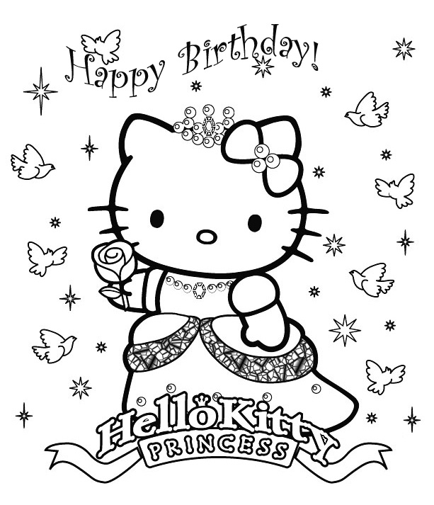 Best Friends Hello Kitty Coloring Page