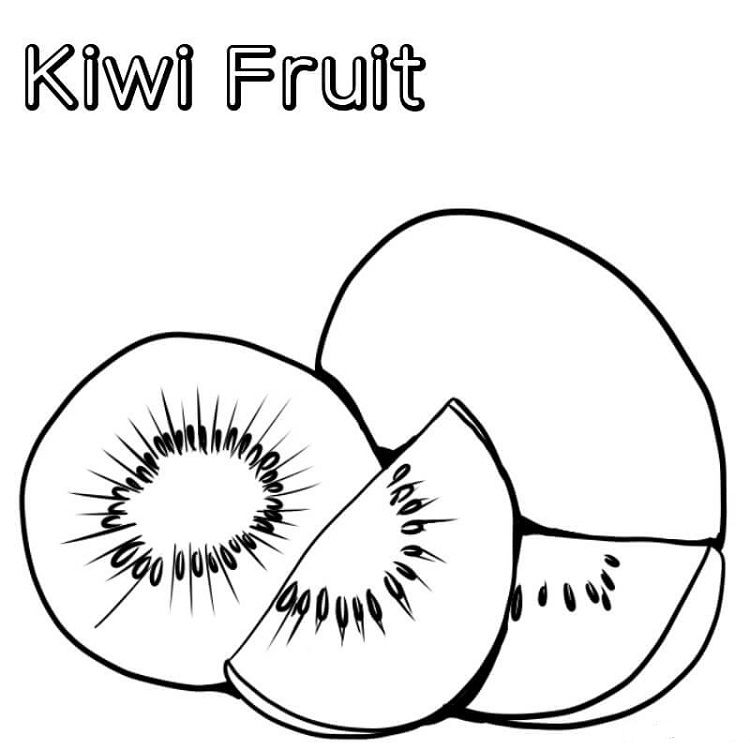 Kiwi Fruit Coloring Page