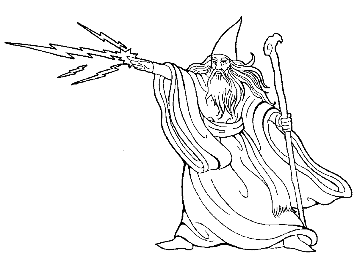 Wizards Coloring Pages